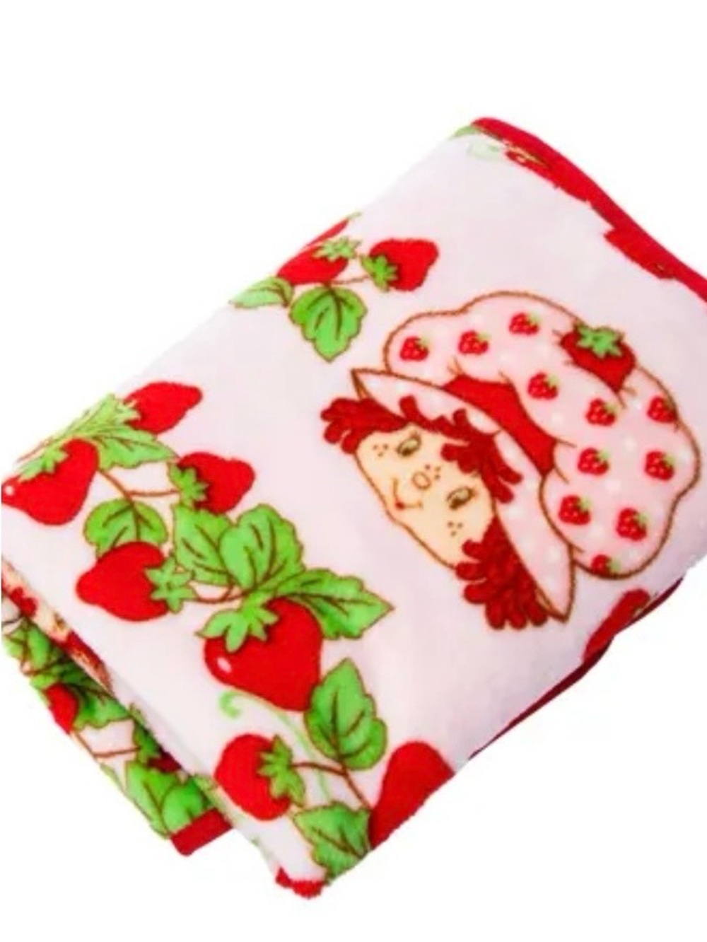 Strawberry Shortcake Kids Soft Plush  Travel Blanket - 40” x 50” EUC